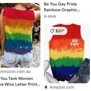 Rainbow Graphic Tank Top Gay Pride